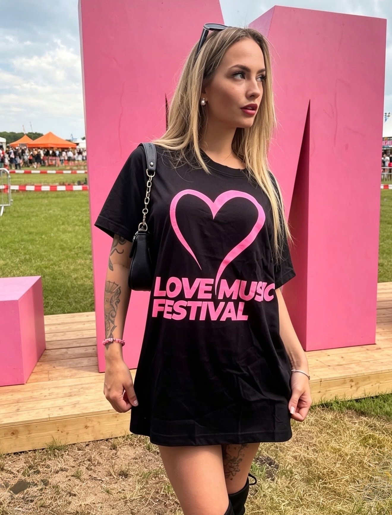 LOVE MUSIC FESTIVAL SHIRT BLACK