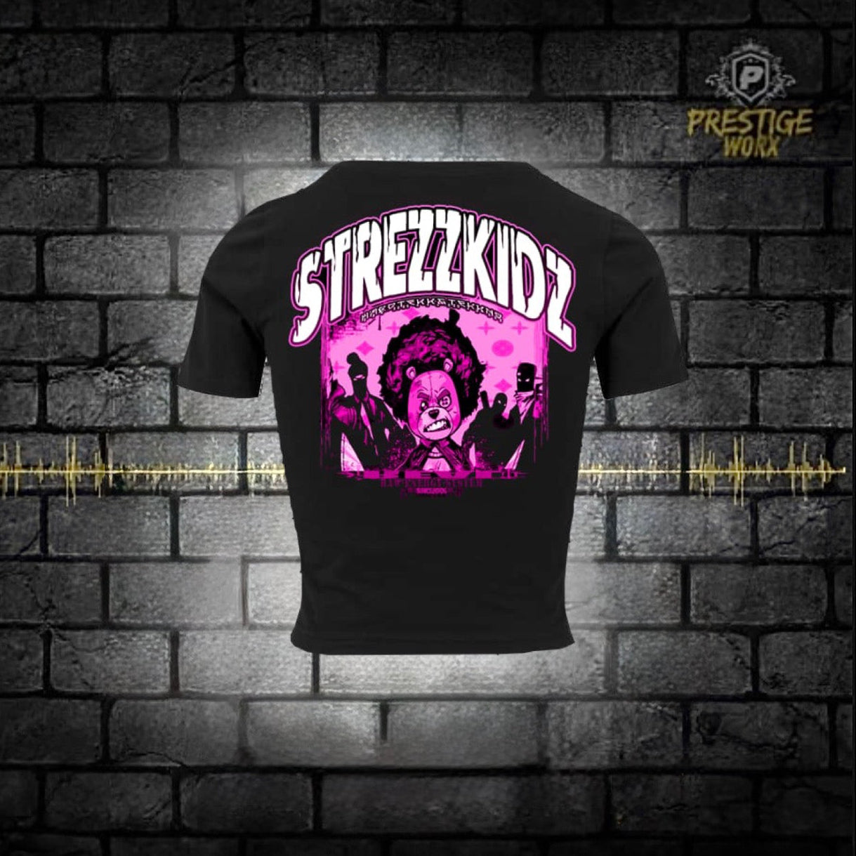 STREZZKIDZ CRAZY BEAR CROP SHIRT