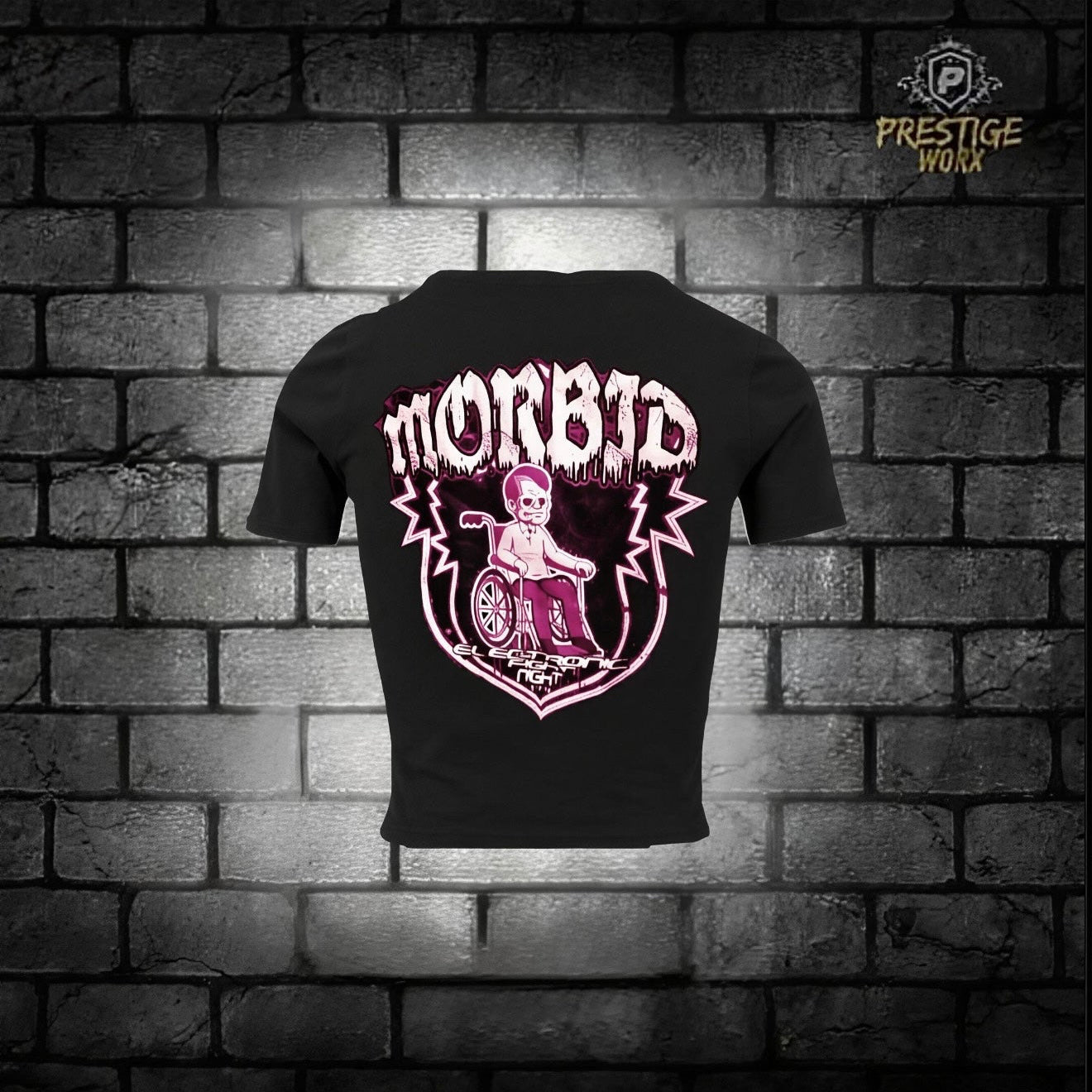 MORBID WHEELRAGE CROP SHIRT