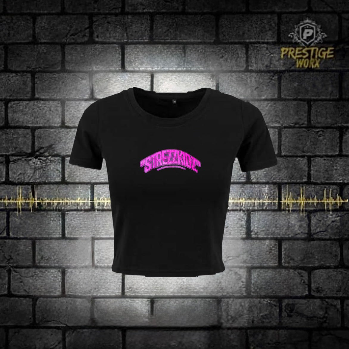 STREZZKIDZ CRAZY BEAR CROP SHIRT