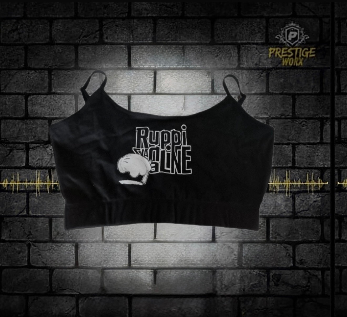 RUPPI WHITE LINE TROUBLE CROP TOP