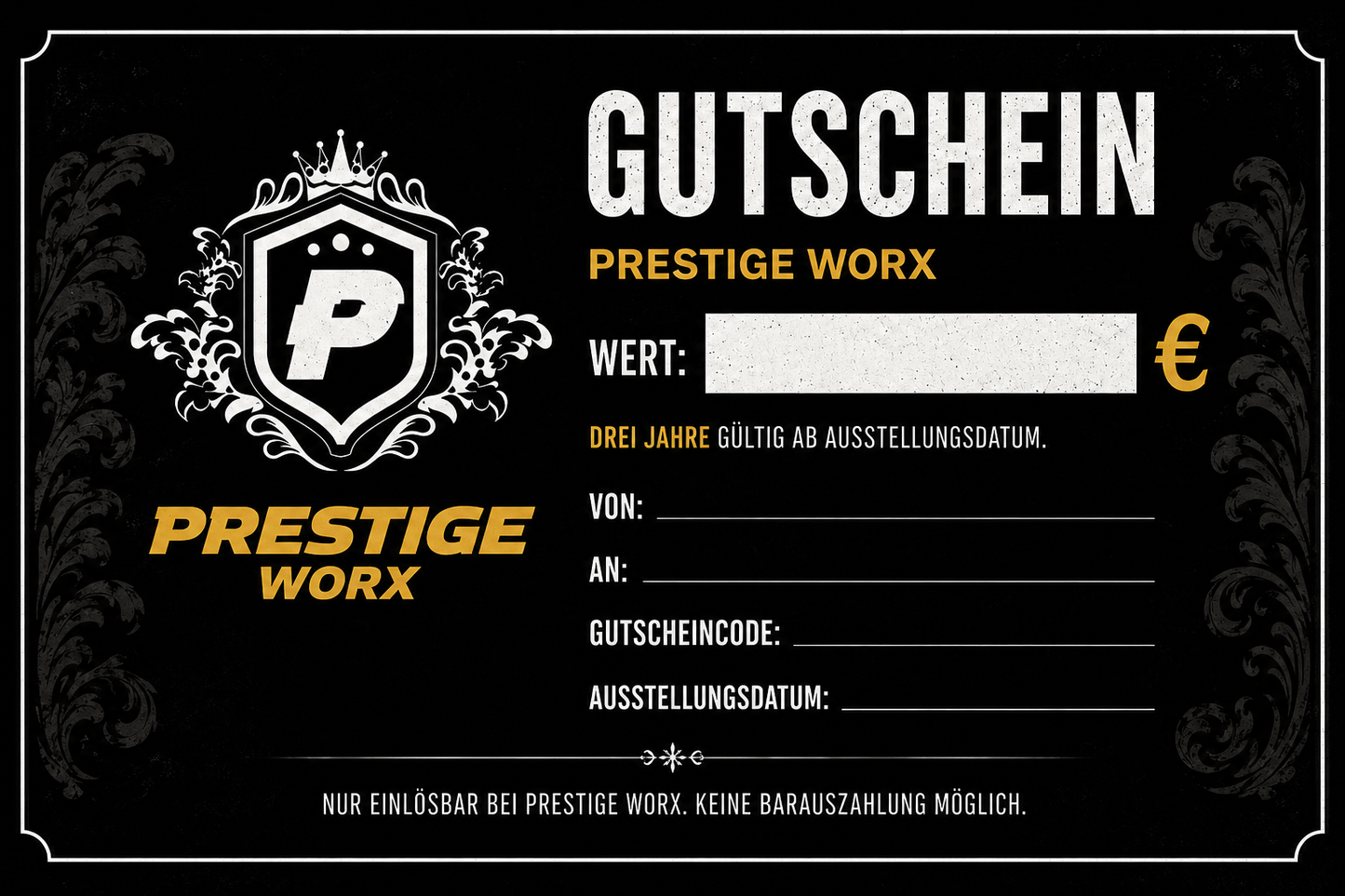 PRESTIGE WORX GUTSCHEIN