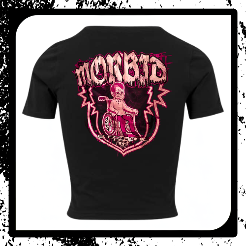 MORBID WHEELRAGE  CROP SHIRT