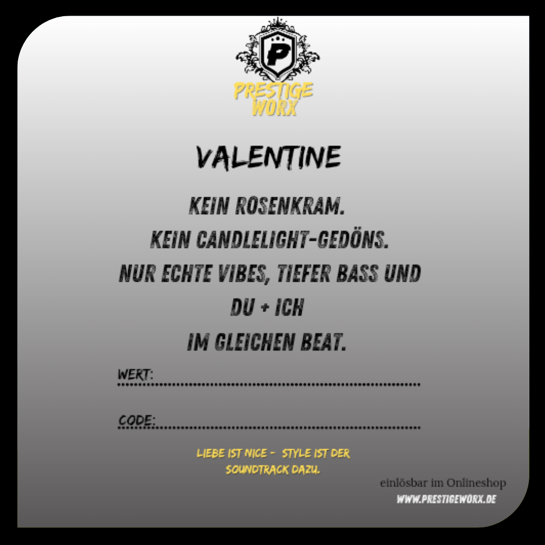 PRESTIGE WORX GUTSCHEIN VALENTINE EDITION