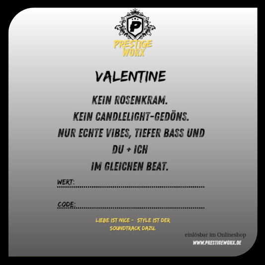 PRESTIGE WORX GUTSCHEIN VALENTINE EDITION