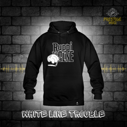 RUPPI VAN DALINE WHITE LINE TROUBLE HOODIE