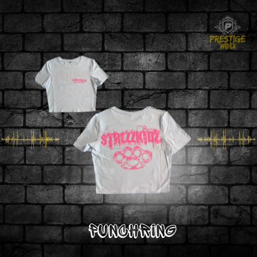 STREZZKIDZ CROP SHIRT PUNCHRING WEISS