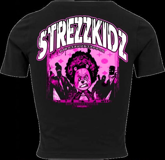 STREZZKIDZ CRAZY BEAR CROP SHIRT